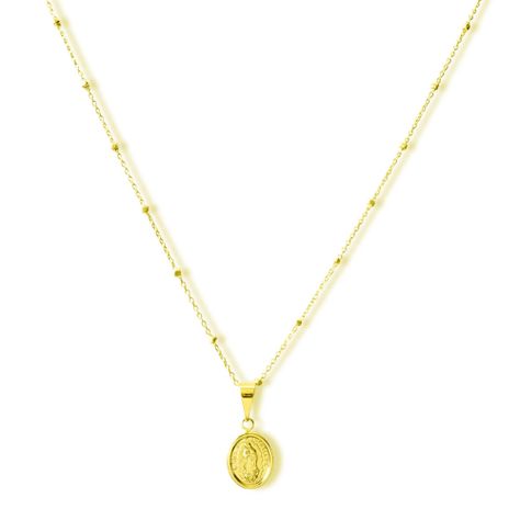 Collar Virgen De Guadalupe Enchapado Oro 18K-0