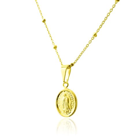 Collar Virgen De Guadalupe Enchapado Oro 18K-1