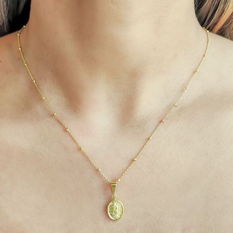 Collar Virgen De Guadalupe Enchapado Oro 18K-2