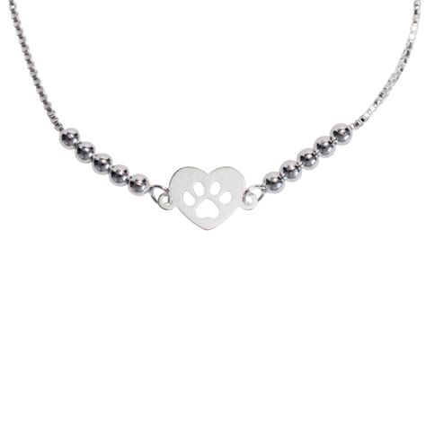 Pulsera Corazón Huella Plata Fina 925 Adaptable-1