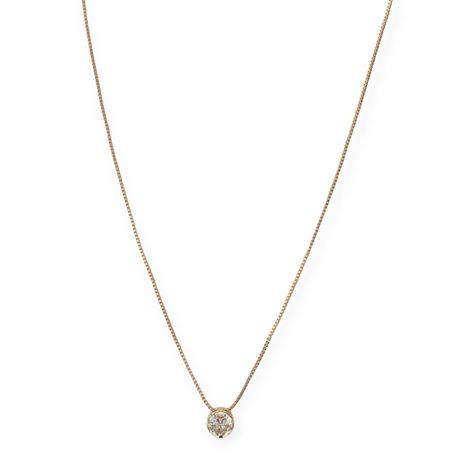 Collar Punto de Luz 7mm Enchapado Oro 18K-0