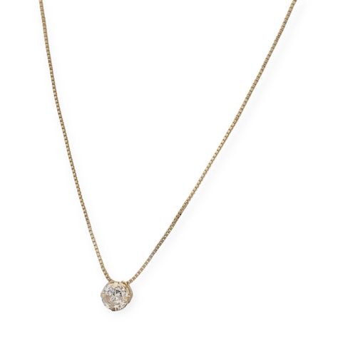 Collar Punto de Luz 7mm Enchapado Oro 18K-1
