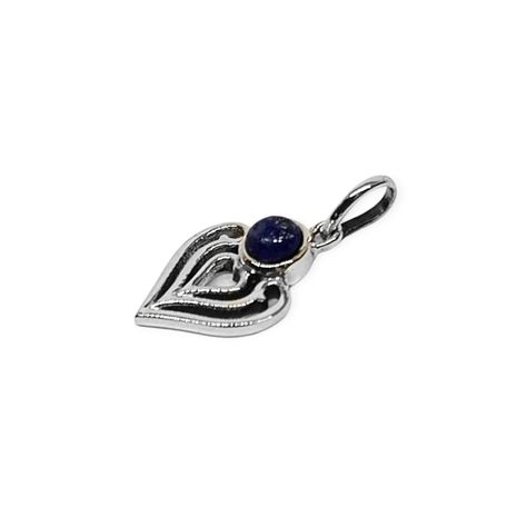Colgante Corazón Lapislázuli Plata Fina 925a-1