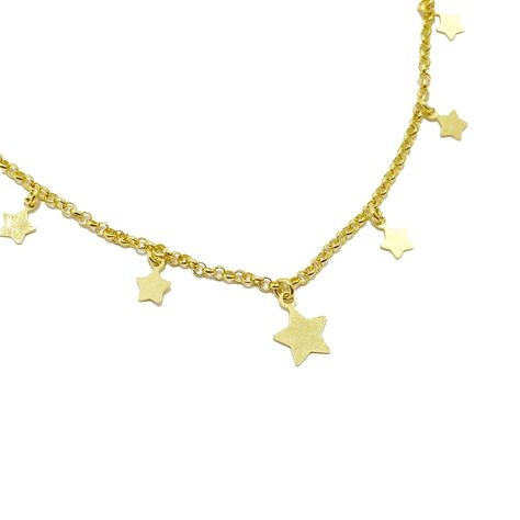 Collar 7 Estrellas Enchapado Oro 18K 50cm-1