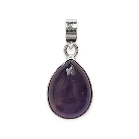 Colgante Gota Amatista Plata Fina 925-0