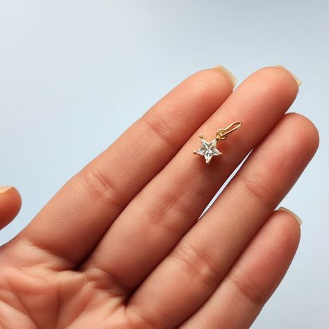 Colgante Punto De Luz Estrella Enchapado Oro 18K-1