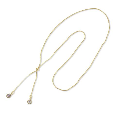 Collar Largo 2 Circones Enchapado Oro 18K-0