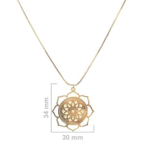 Collar Flor De Loto Enchapado Oro 18K-1