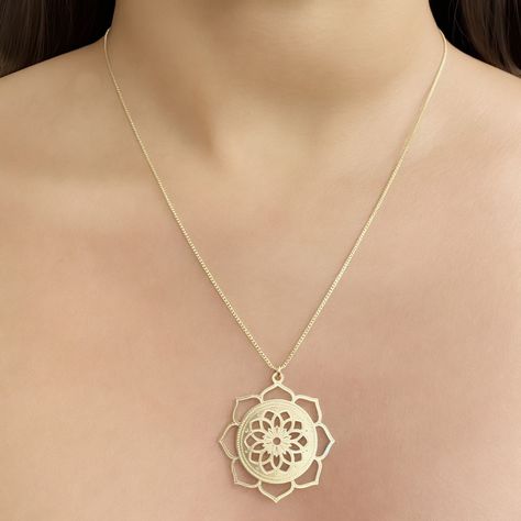 Collar Flor De Loto Enchapado Oro 18K-2