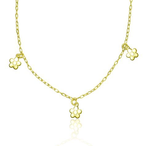 Tobillera 5 Margaritas Enchapado Oro 18K-1