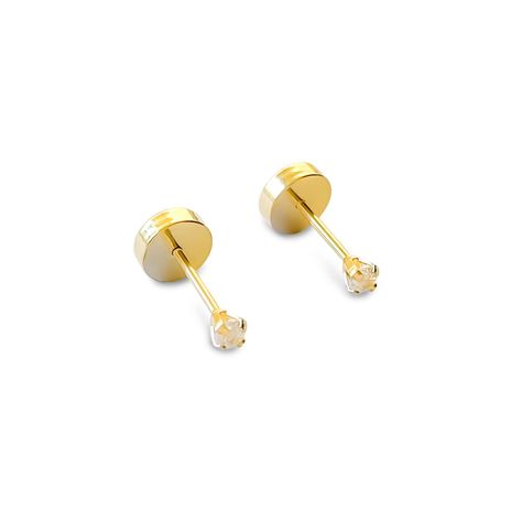 Aros Abridores Solitario Oro 18K-1