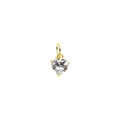 Colgante Punto De Luz Corazón Enchapado Oro 18K-0