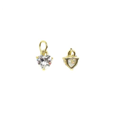 Colgante Punto De Luz Corazón Enchapado Oro 18K-1