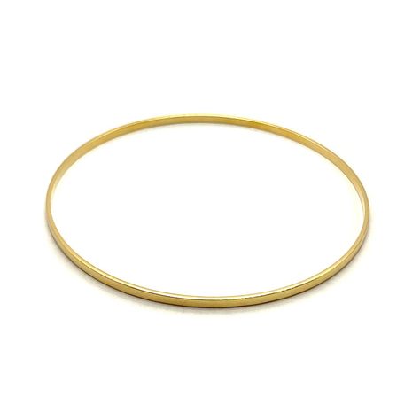 Pulsera Esclava Fina Satinada  Enchapada Oro 18K-2