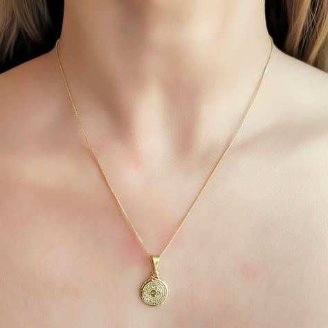Collar Padre Nuestro 11mm Enchapado Oro 18K-2
