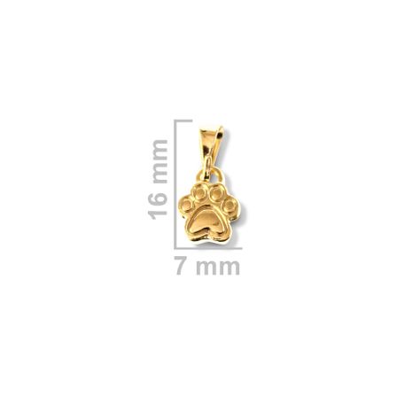 Colgante Huella Perro Enchapado Oro 18K-1