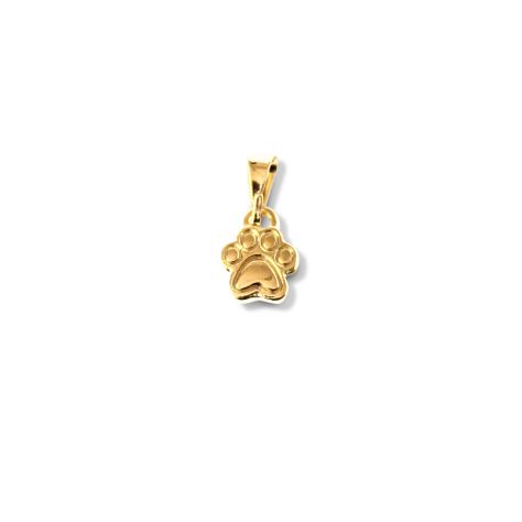 Colgante Huella Perro Enchapado Oro 18K-0