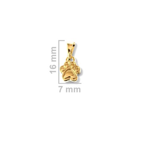 Colgante Huella Perro Enchapado Oro 18K-2