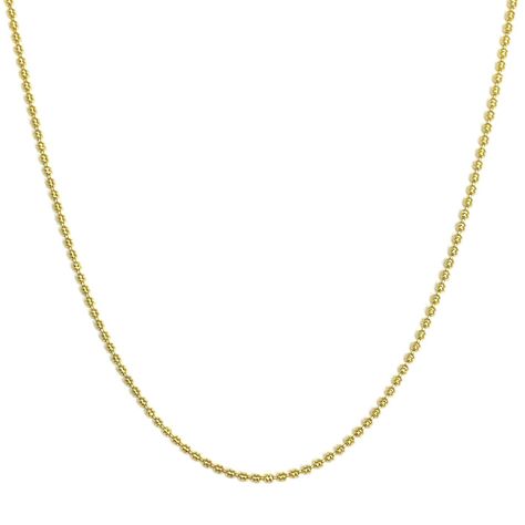 Cadena Pelotitas Mini 50cm Enchapado Oro 18K-0