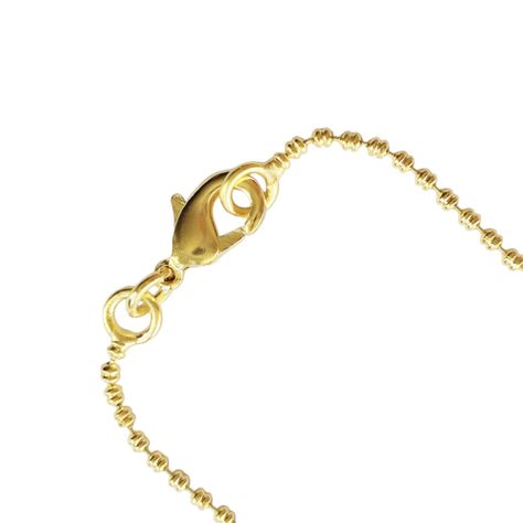 Cadena Pelotitas Mini 50cm Enchapado Oro 18K-2