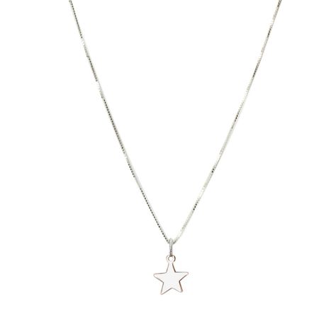 Collar Estrella Lisa Plata Fina 925-0