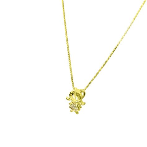 Collar Niña Circón Enchapado Oro 18K-1