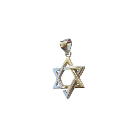 Colgante Estrella De David  16mm Plata Fina 925-0