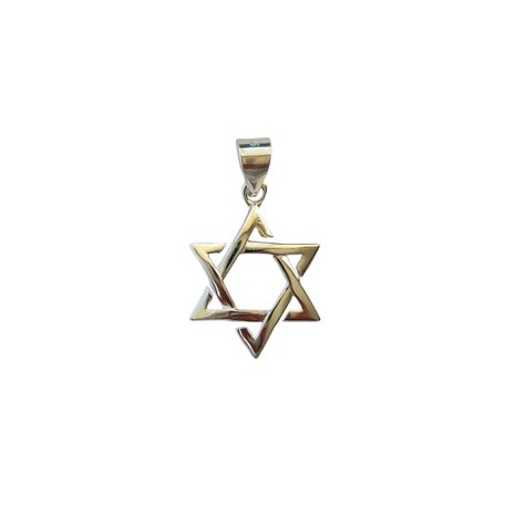 Colgante Estrella De David  16mm Plata Fina 925-1