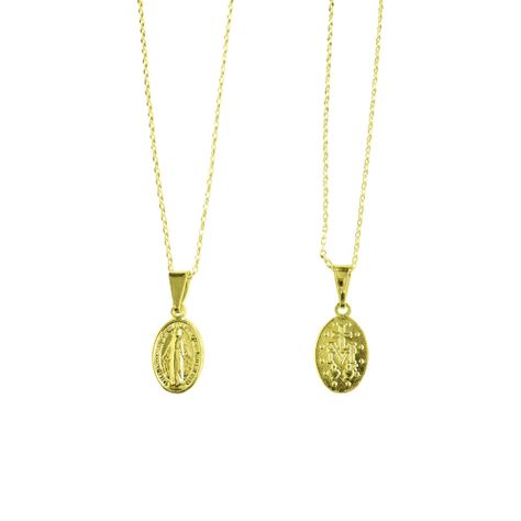Collar Medalla Virgen De Los Rayos Enchapado Oro 18K-0