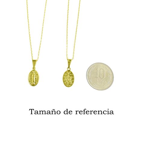 Collar Medalla Virgen De Los Rayos Enchapado Oro 18K-3