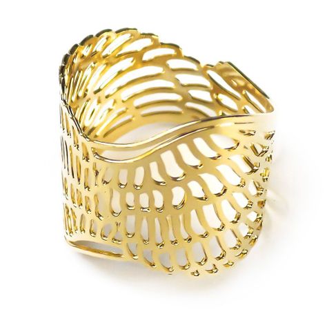 Anillo Ala Calado Enchapado Oro 18 K-0