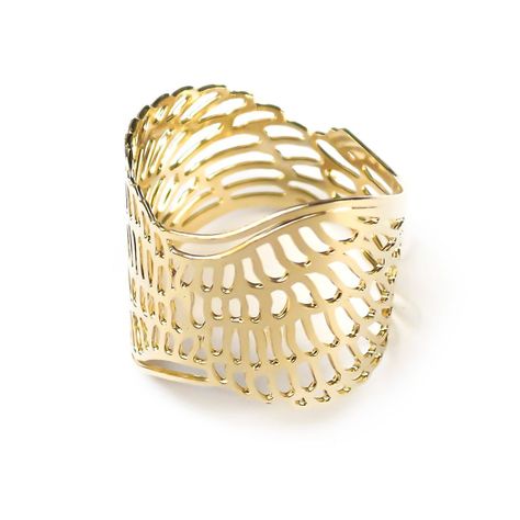 Anillo Ala Calado Enchapado Oro 18 K-1