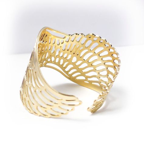 Anillo Ala Calado Enchapado Oro 18 K-2
