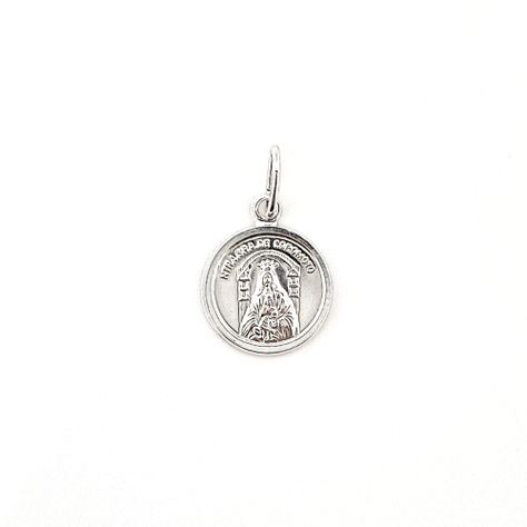 Colgante Medalla Virgen de la Coromoto 12mm Plata Fina 925-0