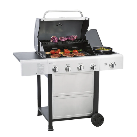 Parrilla a gas 4 Quemadores Kenmore + Quemador lateral + set asado + garras-0