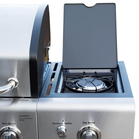 Parrilla a gas 4 Quemadores Kenmore + Quemador lateral + set asado + garras-1