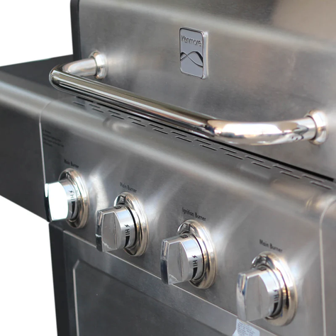 Parrilla a gas 4 Quemadores Kenmore + Quemador lateral + set asado + garras-3
