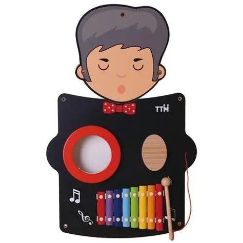 Juego Pared Madera Diseño Músico-0
