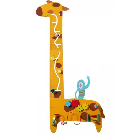 Juego Pared Madera Diseño Jirafa Regla Altura-0