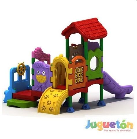 Estación de Juegos Bus Tobogán y Trepador-1