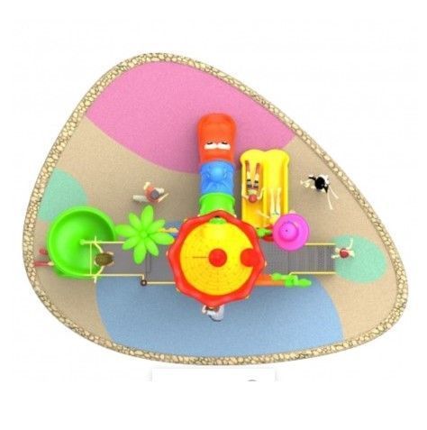 Estación de Juegos Castillo Mouse Tres Toboganes Espiral Doble y Tubular-2