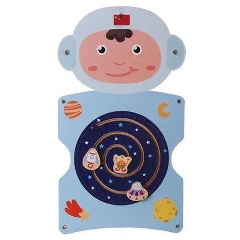 Juego Pared Madera Diseño Astronauta-0