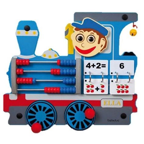 Juego Pared Madera Diseño Tren-0