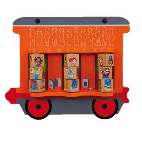 Juego Pared Madera Diseño Tren-1