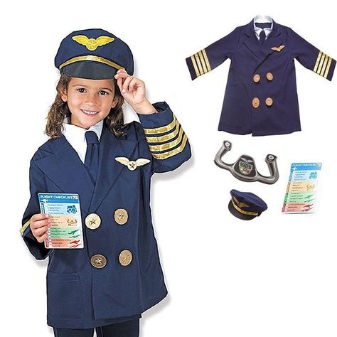 Disfraz y Accesorios Piloto Avión Comercial-0