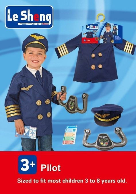 Disfraz y Accesorios Piloto Avión Comercial-2
