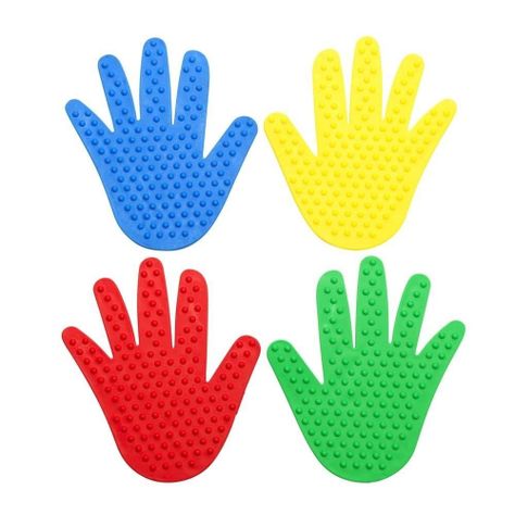 Set 4 Pares de Manos Marcadores Antideslizantes Piso Colores-2