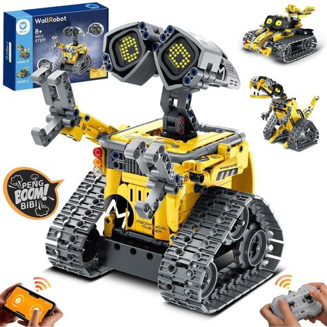 3 en 1 Robot Wall-e Autobot y Dinobot Bloques Construcción Radio Control Programable-0