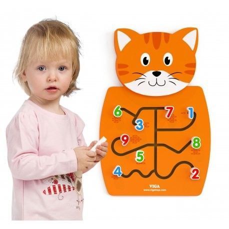 Juego Pared Madera Diseño Gato-1