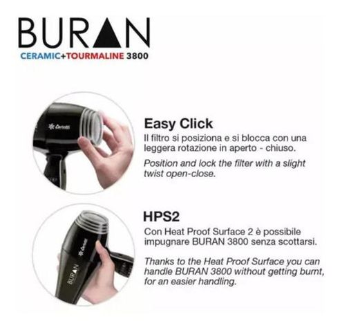 Secador Ceriotti Buran Tourmaline 3800 - 2200w Negro-7